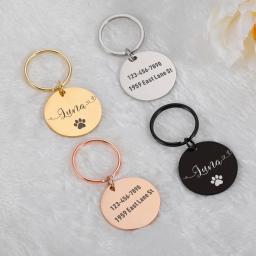Dog pata dog tag, gravação a laser, identificação do animal de estimação, personalizado colarinho tag, 1 pc - Image 4