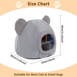Eco-Friendly feltro gato caverna cama, dobrável Tenda Pet Confortável, auto-aquecimento cama, máquina confortável - Image 2