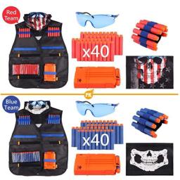 N-Strike Elite Series Vest Suit Kit para crianças, jogo ao ar livre titular camiseta, revista brinquedos acessórios, macio, apto para Nerf - Image 4
