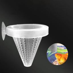 Alimentador cônico automático de plástico Cesta Hopper com ventosa Cone de aquário Red Worm Feeding, Novo - Image 5