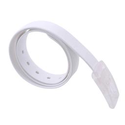 Cinto de silicone ajustável para homens e mulheres, cor doce, acessórios de vestuário, sem ferro, fivela suave, moda - Image 4