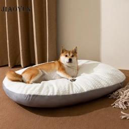 Engrossar macias almofadas para cães, Camas de cachorro laváveis removíveis, Chão do canil de inverno, Forma Oval, Pet Dormir Colchão - Image 4