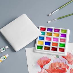 Paleta Cerâmica Quadrada para Mistura de Cores, Bandeja de Pintura para Aquarela, Guache, Pintura Acrílica, Art Supplies - Image 4