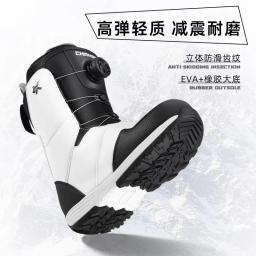 Sapatos de esqui de uso rápido, sapatos de snowboard profissionais, sapatos de neve impermeáveis quentes para iniciantes femininos, botas de esqui planas esculpidas masculinas - Image 3