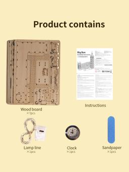3d quebra-cabeça de madeira big ben modelo kits relógio de mesa diy blocos de construção presente criativo decoração para casa para a família presente de natal exclusivo - Image 6