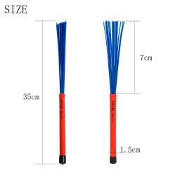 Retrátil Drum Brushes para Jazz Cajon Bateria, Multicolor Instrumento Musical, Percussão Peças, Alta Qualidade, 2Pcs - Image 3