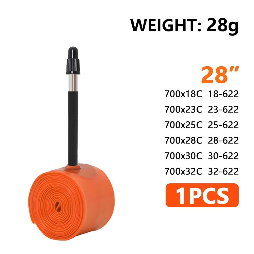 ThinkRider 28g Tubo Interno Ultraleve para Bicicleta 700x18 25 28 Pneu TPU para Bicicleta de Estrada 45/65/85mm Comprimento Válvula Francesa Tubo Super Leve - Image 1