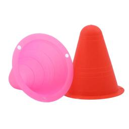10 pçs/set skate marcador de treinamento estrada cones rolo futebol rugby formação torre macia patinação obstáculo rolo de skate pilha - Image 4