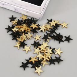 Estrelas de madeira glitter lantejoulas confetes para diy artesanal artesanato casamento aniversário festa natal mesa peça central vitrine decoração - Image 2