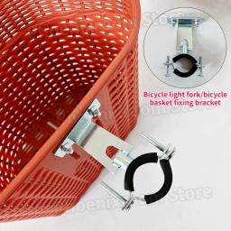 Dobrável bicicleta cesta fixação suporte, fundo Scooter elétrico, garfo luz, bicicleta universal - Image 1