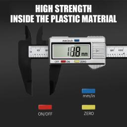 Paquímetro Vernier De Plástico Eletrônico, Ferramenta De Medição, Diâmetro Exterior Interno, Display Digital, Alta Resistência, 150mm - Image 3