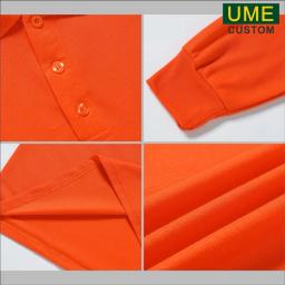 Nova respirável barato manga longa camisa polo pessoal grupo personalizado bordado camisa polo de manga longa masculina barato - Image 4