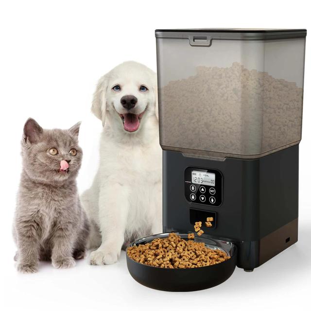 Alimentador Automático Inteligente com Bacia de Aço Inoxidável para Gatos e Cães - Controle Wi-Fi Tuya e Capacidade de 3,5L para Alimentação Lenta