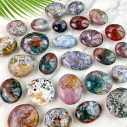 Random Oceano Jasper Palmeira Ornamentos, Palmeira de Cristal Natural, Joalheria e Pedra Decorativa, Alta Qualidade, Presente, 1Pc - Image 6