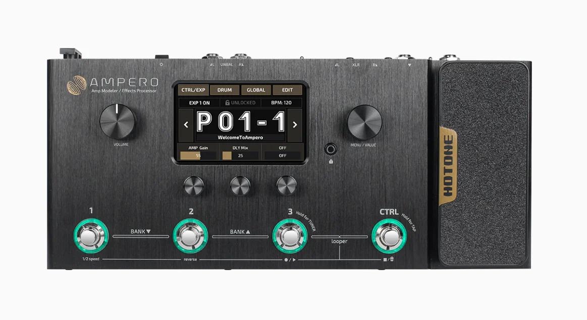 Hotone Ampero MP-100 amp modelador efeitos processador com um ecrã táctil a cores de alta definição de 4 polegadas para jogar realista experiência - Image 1