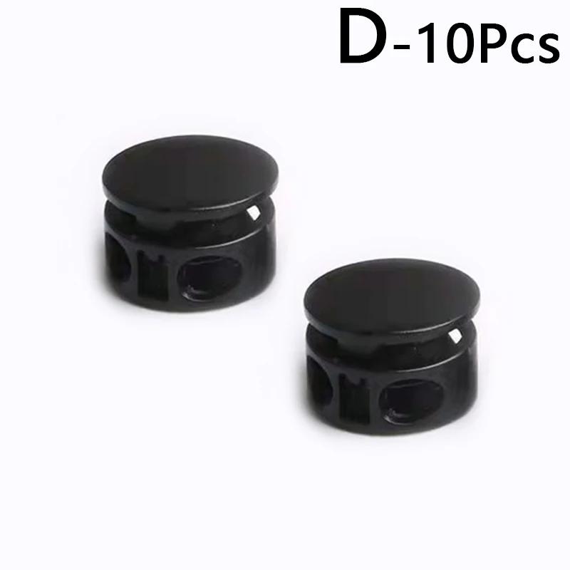 Mental Cord Lock Clamp, Toggle Clip, Stopper Buckles para Paracord Corda, Lanyard Drawstring Bag, Cadarço Parte, 2 Buracos, 10Pcs - Image 1