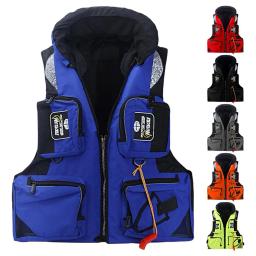 Versátil impermeável Pesca Life Vest, Jaqueta de segurança resistente ao rasgo para deriva, Esportes aquáticos - Image 4
