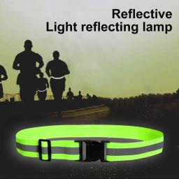 Alta Visibilidade Reflective Belt para Night Safety Gear, Cintura Elástica Ajustável, Banda de Aviso, Corrida e Ciclismo - Image 2