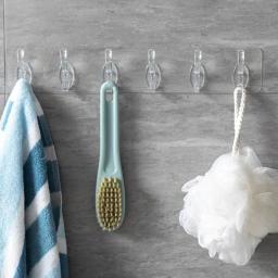 Ganchos autoadesivos fortes, gancho transparente para porta sem perfuração, forte aderência, cozinha, banheiro, ferramentas de roupas, gancho - Image 2