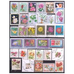 Selos sem repetição tópico de selos de flores, 50 peças com marcação de correio em boas condições para coleção em todo o mundo - Image 2