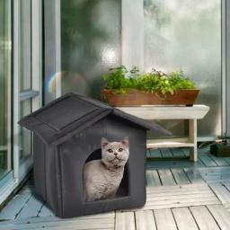Gatos casa à prova dwaterproof água ao ar livre manter quente animal de estimação gato caverna camas ninho engraçado dobrável e lavável para gatinho filhote de cachorro animais de estimação suprimentos - Image 3