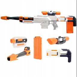 Peças Modificadas Universais para Arma de Brinquedo, Nerf N-strike Elite Series, Silenciador Cauda Stock Lanterna, Acessórios de Arma - Image 1