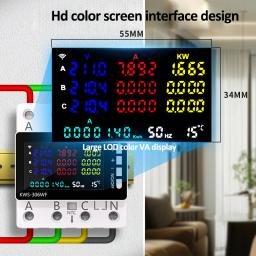 Medidor de energia de energia wi-fi tuya, monitor ac ac 85-290v 80a, 3 fases, 4 fios, trilho din, protetor contra sobretensão, medidor de eletricidade - Image 2