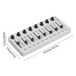 MIDI controlador misturando console, bateria de conexão BT, fonte tipo C, controlador USB, Mixer para a maioria dos instrumentos eletroacústicos - Image 6