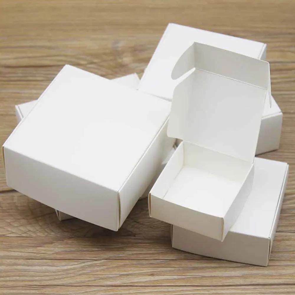 Caixa de presente do papel Kraft, empacotamento artesanal dos doces, chocolate, festa de aniversário, decoração do casamento, presente do Natal, 5pcs - Image 1