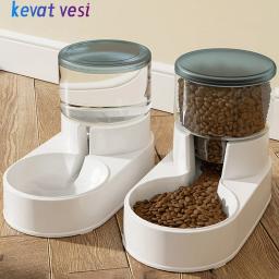 Alimentador automático Pet com grande capacidade, cão e gato comida tigela, dispensador de água, antiderrapante, destacável Kitten fonte de água, acessórios Pet - Image 1