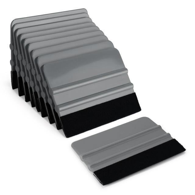 Conjunto de 10 Peças de Ferramentas de Limpeza em Feltro e Vinil para Aplicação de Adesivos e Envelopamento de Vidros Automotivos