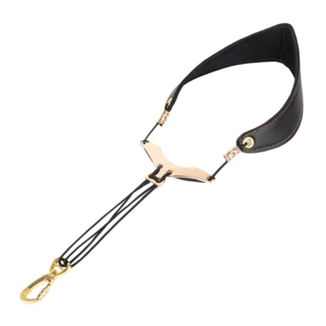 Arnês Acolchoado de Couro para Saxofone: Conforto e Estilo para o Pescoço