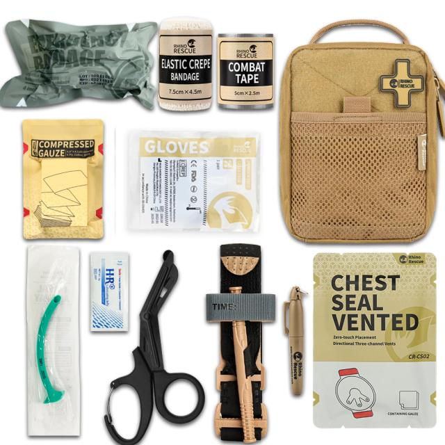 RHINO RESCUE IFAK Pouch Kit Médico Molle Khaki 004M