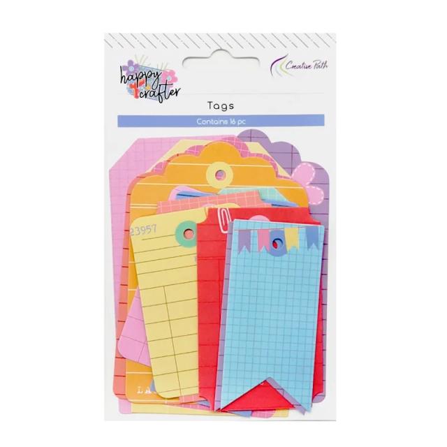 Kit Criativo de Tags de Papelão em Multi Formas para Artesanato, Scrapbooking e Decoração de Presentes - 16 Peças