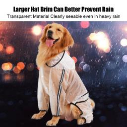 Impermeável com capuz para cães pequenos e grandes, Pet Care Jacket, Impermeável e Respirável, Dog Supplies - Image 6