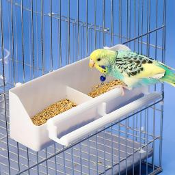 Double Grid Stand Bird Feeder, Calha De Alimentação, Papagaio, 1 Pc - Image 1