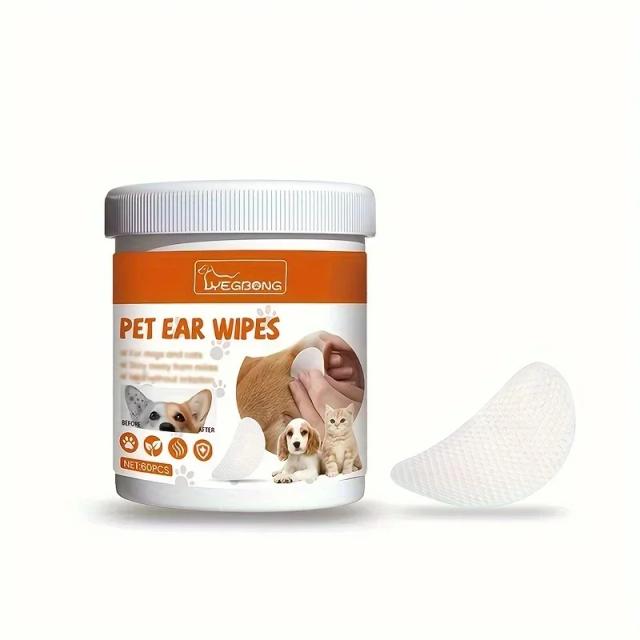 Toalhetes umedecidos para limpeza dental em cães e gatos - Pacote com 60 unidades