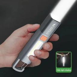 Xiaomi lanterna ao ar livre portátil luz forte foco variável com holofote luzes laterais lanterna recarregável de longo alcance - Image 1
