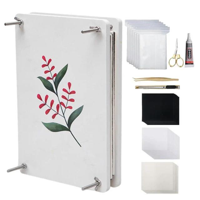 Kit Completo para Preservação de Flores Secas: Ferramenta DIY para Buquês de Casamento e Mini Livros de Memórias