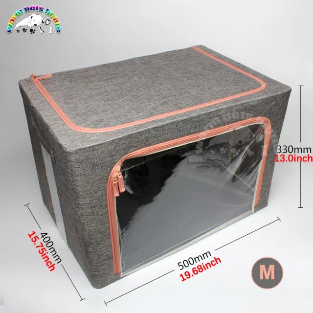 Gaiola Dobrável Resistente a Riscos para Cães e Gatos de Médio Porte com Design de Atomização