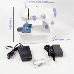 Máquina De Costura Elétrica Portátil Para Iniciantes, Máquina De Costura Doméstica Com Luz, Controle De Velocidade, Acessórios DIY - Image 6