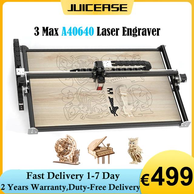 Máquina CNC NEJE 3 Max A40640 com Módulo Laser de 12W e Comprimento Focal Ajustável para Corte e Gravação DIY