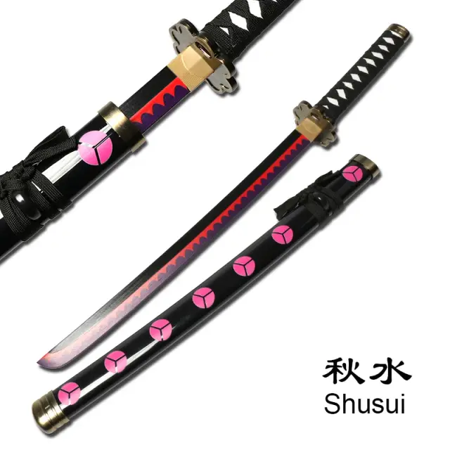 Espada de Cosplay Zoro Enma e Yubashiri em Madeira Roxa - Brinquedo Unisex 80cm para Halloween