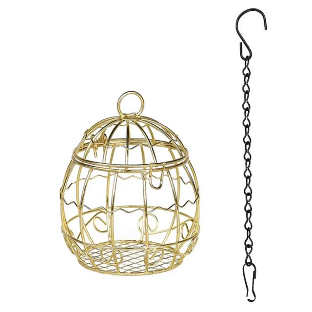 Alimentador Suspenso para Pássaros com Bolas Super Gordinhas em Metal - Suporte Ideal para Alimentação de Aves