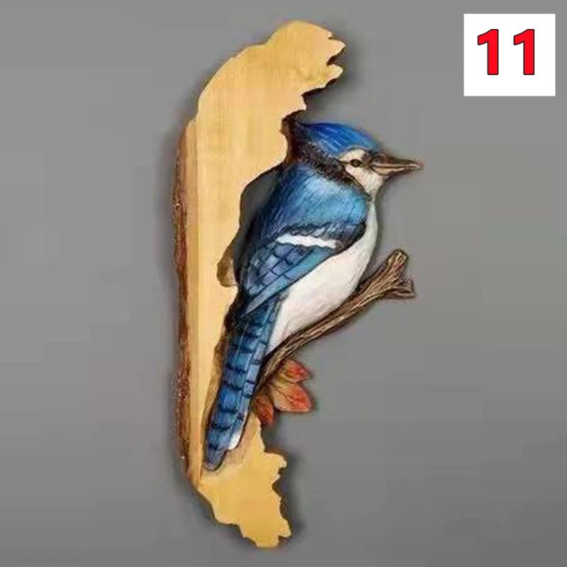 Pintado à mão Escultura de escultura em animais Artesanato de parede, Guaxinim de madeira Urso e veado, Decoração para casa, Presentes para sala, Novo - Image 1