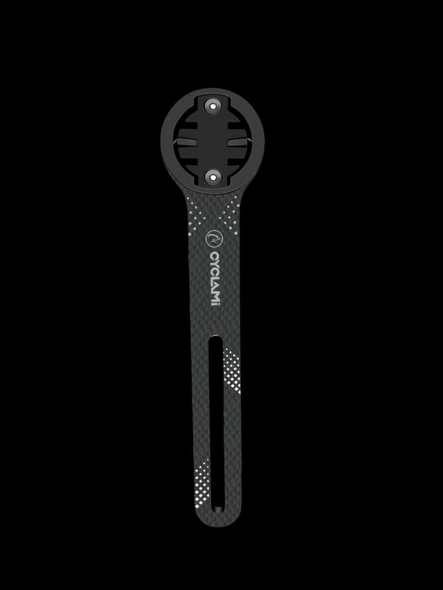 Suporte de Extensão para Computador de Bicicleta CYCLAMI em Fibra de Carbono - Montagem Integrada no Guiador para XOSS e IGPSPORT com Iluminação