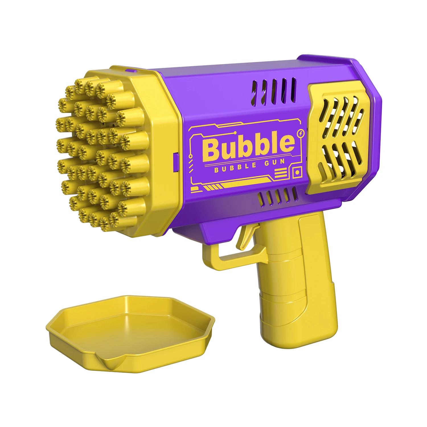 40 buracos máquina de bolha elétrica portátil espaço automático luz bolha arma crianças brinquedos batalha ao ar livre sem bolha água - Image 1