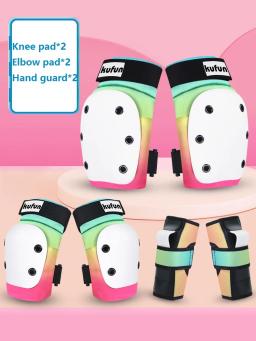 Kufun-Conjunto de Equipamento de Proteção Esportiva para Homens e Mulheres, Joelheira, Cotovelo, Skate, Patinação Rosa, Patins Inline, Duro - Image 1