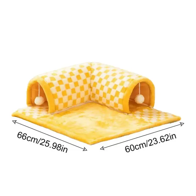 Túnel Extensível 2 em 1 para Gatos: Cama Interativa e Brinquedo Atraente em Material de Alta Qualidade
