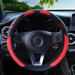 Pequeno monstro capa de couro do carro sem anel interno, tampa do volante, desenhos animados gato suprimentos automotivos, 14.5-15 Polegada - Image 2